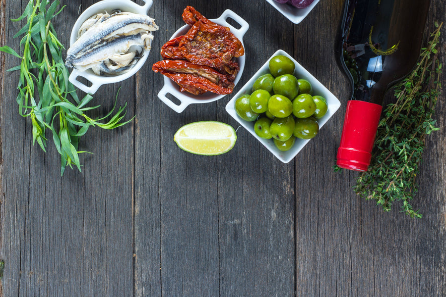 Typical food products of Italian gastronomy,