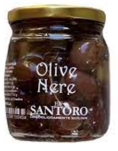Seasoned black olives - 260 gr